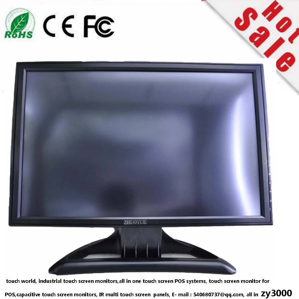 

warranty 1 year new stock 19 inch 16:9 DVI VGA DC12V input 4 wire usb resistive Touch screen monitor for POS computer