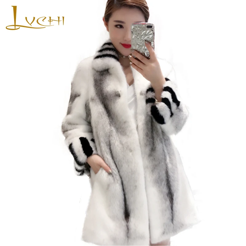 LVCHI 2019 Women's Cross Mink Coat Natural Fur Turn-Down Collar Mink Coat Medium Nine Quarter Loss Causal Imported Mink Fur Coat
LVCHI 2019 Women's Cross Mink Coat Natural Fur Turn-Down Collar Mink Coat Medium Nine Quarter Loss Causal Imported Mink Fur Coat