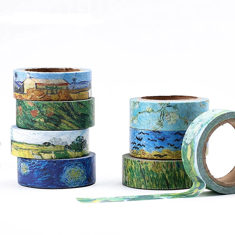 1 pcs Washi Tapes DIY Van Gogh Painting paper Masking tape Decorative Adhesive Tapes Scrapbooking Stickers Size 15 mm*7m JD40
1 pcs Washi Tapes DIY Van Gogh Painting paper Masking tape Decorative Adhesive Tapes Scrapbooking Stickers Size 15 mm*7m JD40