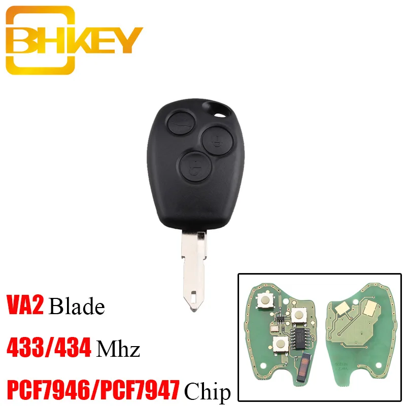 Дистанционный ключ BHKEY для Renault Duster Logan Fluence Clio Vivaro Movano Master Traffic Kangoo Megane Laguna PCF7947/PCF7946