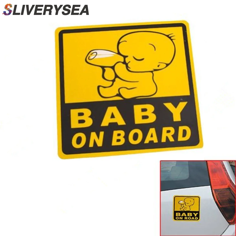SLIVERYSEA Personality Creative Baby On Board Car Stickers and Decals Auto Motorcycle Sticker Baby in Car On Rear #B1086
SLIVERYSEA Personality Creative Baby On Board Car Stickers and Decals Auto Motorcycle Sticker Baby in Car On Rear #B1086