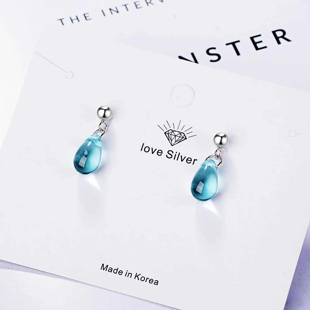 Korean Literary Sweet Blue Water Droplets Earrings 925 silver needle Earrings For Women Girl Boucle D'oreille S-e649
Korean Literary Sweet Blue Water Droplets Earrings 925 silver needle Earrings For Women Girl Boucle D'oreille S-e649
