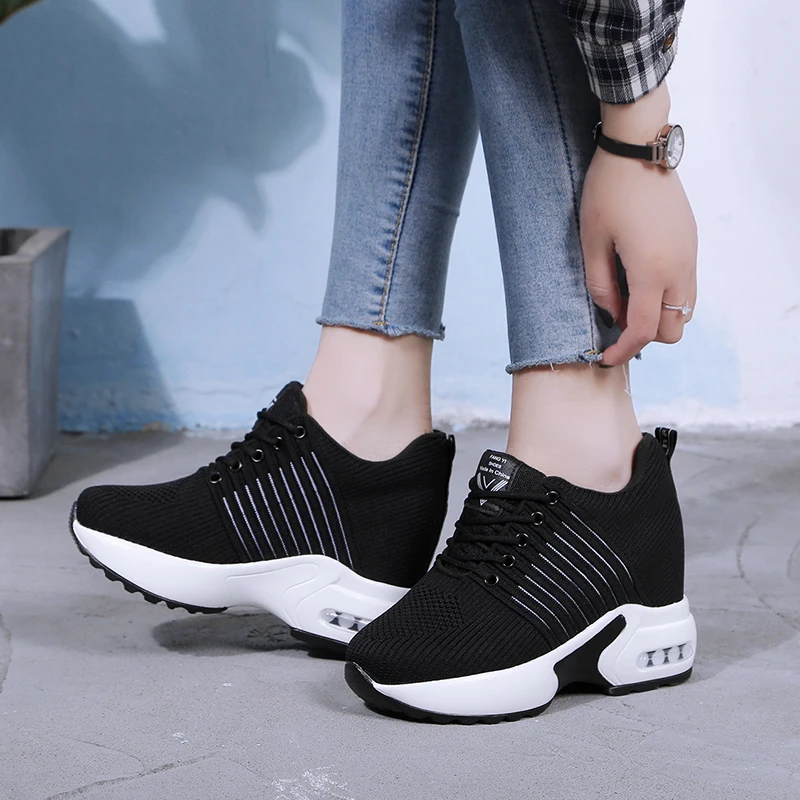 Autumn High Platform High Heels Women Thick Sole Shoes 10CM Heels Wedge Sneakers Breathable Mesh Casual Shoes Woman 2020 Fashion
Autumn High Platform High Heels Women Thick Sole Shoes 10CM Heels Wedge Sneakers Breathable Mesh Casual Shoes Woman 2020 Fashion