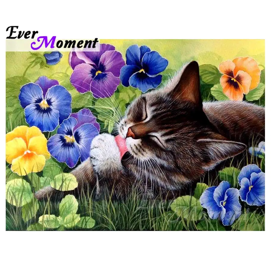 Алмазная картина с котом и цветком Ever Moment, полноразмерная картина, мозаика, алмазная вышивка, украшение для дома 5D, сделай сам, S2F734
Алмазная картина с котом и цветком Ever Moment, полноразмерная картина, мозаика, алмазная вышивка, украшение для дома 5D, сделай сам, S2F734