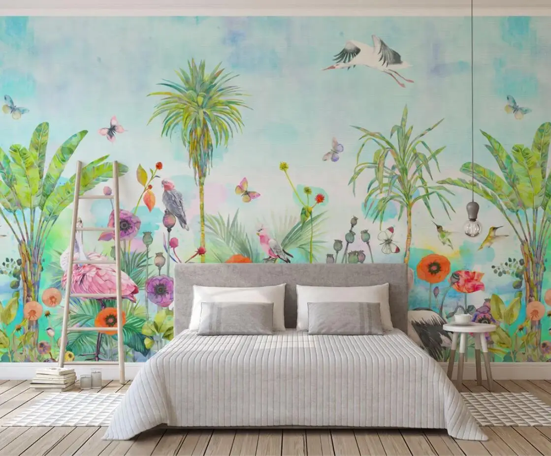 Hand Painted Flower Birds Wall Papers for Walls 3 D Mural Tropical Wallpapers TV Backdrop Photo Wall Mural Floral Contact Paper
Hand Painted Flower Birds Wall Papers for Walls 3 D Mural Tropical Wallpapers TV Backdrop Photo Wall Mural Floral Contact Paper
