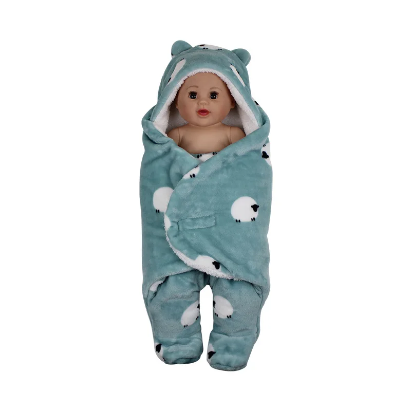 

Baby Swaddle Envelope For Newborns Thickening Coral Fleece Baby Sleeping Bag Wrap Infant Warm Sleepsack Bedding Quilts Blanket