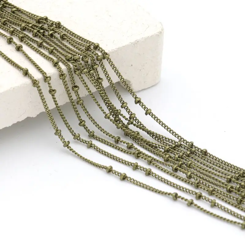5 Meter Antique Bronze Color Double Beads Copper Metal Chain For Making Jewelry Findings Necklace Bracelet Diy Accessories
5 Meter Antique Bronze Color Double Beads Copper Metal Chain For Making Jewelry Findings Necklace Bracelet Diy Accessories