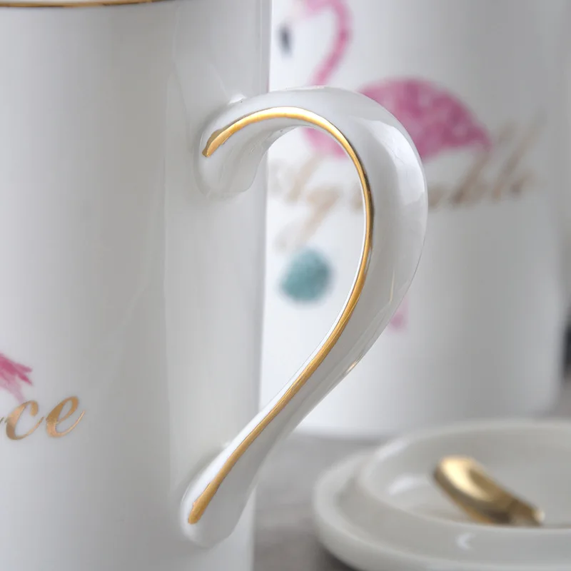 Creative Ceramic Europe INS Flamingo Marble Coffee Mug Milk Tea Cup With Golden Spoon Golden Line Handle Lid Gift Box For Lover
Creative Ceramic Europe INS Flamingo Marble Coffee Mug Milk Tea Cup With Golden Spoon Golden Line Handle Lid Gift Box For Lover