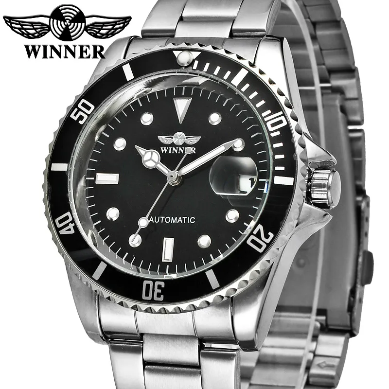 WINNER Famous Mens Brand Bezel Dial Automatic Mechanical Watches Male Stainless Steel Self-wind Business Clock Relogio Masculino
WINNER Famous Mens Brand Bezel Dial Automatic Mechanical Watches Male Stainless Steel Self-wind Business Clock Relogio Masculino