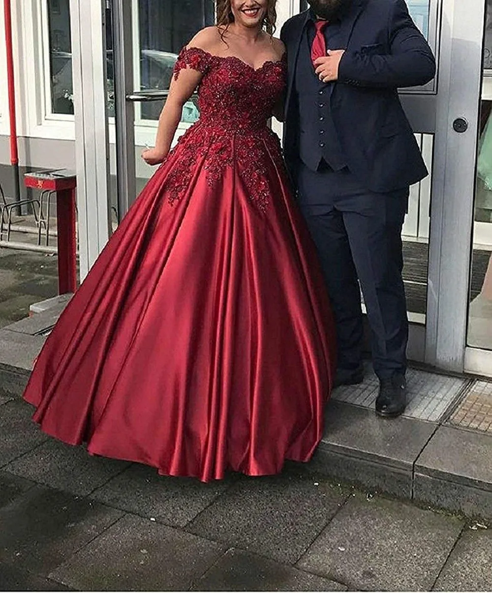 Burgundy Puffy 2019 Ball Gown Prom Party Dresses Off the Shoulder Lace Appliques Sweet 16 Dresses Floor Length Vestidos de Festa
Burgundy Puffy 2019 Ball Gown Prom Party Dresses Off the Shoulder Lace Appliques Sweet 16 Dresses Floor Length Vestidos de Festa