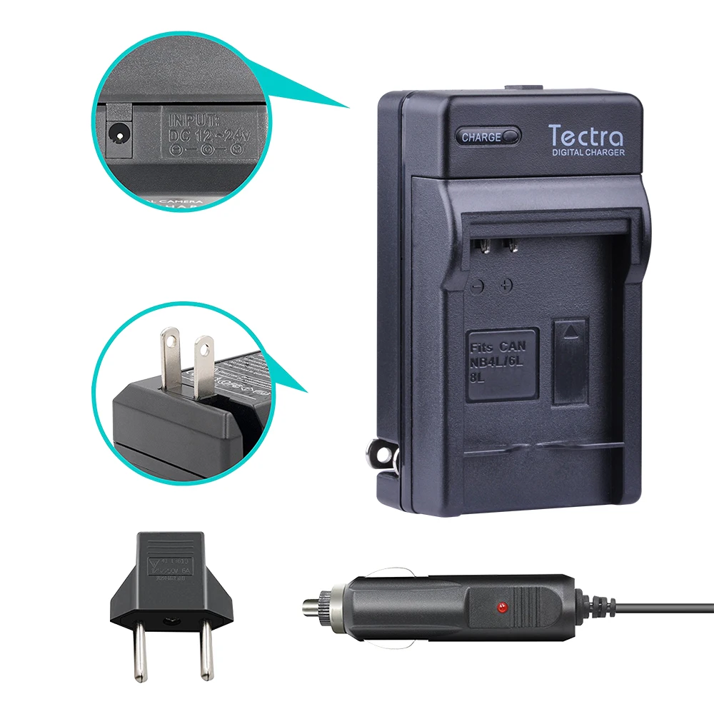 Tectra 2 шт. NB-4L NB 4L литий-ионная батарея для камеры + Цифровое зарядное устройство