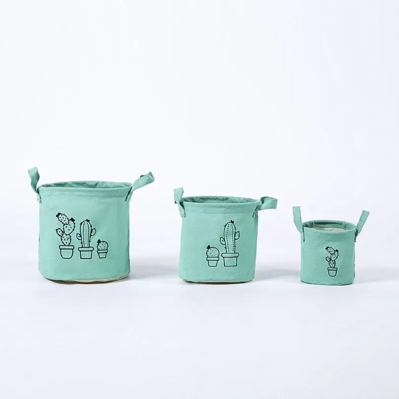 3 pcs/set green Foldable Storage Bins Basket Linen Cotton cactus Cosmetic Case Desk Storage Box Home Decoration Organiser AU914
3 pcs/set green Foldable Storage Bins Basket Linen Cotton cactus Cosmetic Case Desk Storage Box Home Decoration Organiser AU914