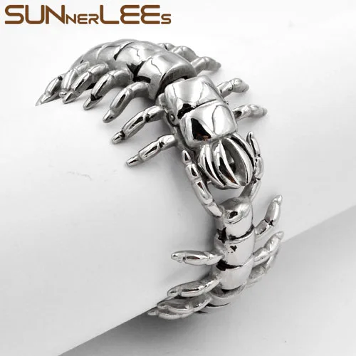 SUNNERLEES Fashion Jewelry Mens Womens Punk Centipede Link Chain Stainless Steel Bracelet SSB08
SUNNERLEES Fashion Jewelry Mens Womens Punk Centipede Link Chain Stainless Steel Bracelet SSB08