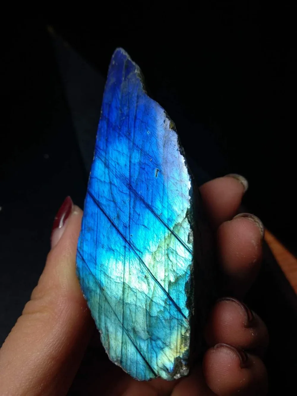 Great natural blue color labradorite crystal original moonstone natural stones and minerals 65g
Great natural blue color labradorite crystal original moonstone natural stones and minerals 65g
