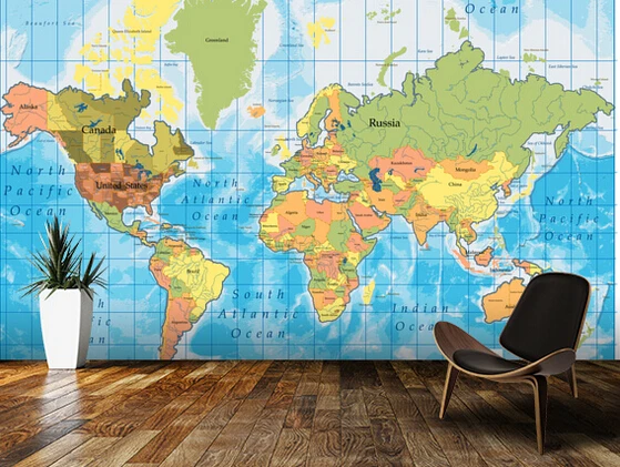 Custom children's wallpaper, 3D world map wallpaper murals for children's room living room bedroom wall wall vinyl wallpaper
Custom children's wallpaper, 3D world map wallpaper murals for children's room living room bedroom wall wall vinyl wallpaper
