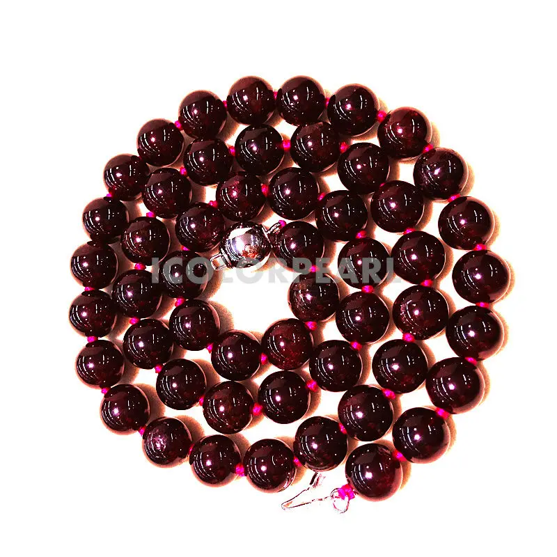 High Quality 8mm Round Natural Dark Red Garnet Necklace With A Pop Round Silver Plated Clasp
High Quality 8mm Round Natural Dark Red Garnet Necklace With A Pop Round Silver Plated Clasp