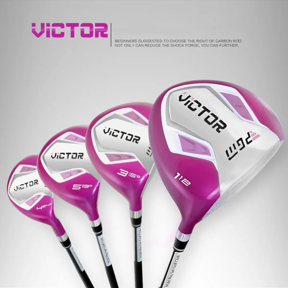 

PGM VICTIOR MG003-5 1#/3#/5#/4H/ Golf Drivers,Fairway Woods,Hybrids Golf Woods Clubs Right Handed Women Wood Club Rose Red