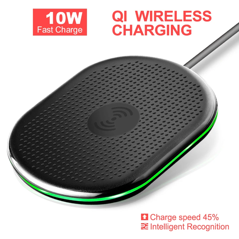 Qi Wireless Charger For iPhone 8 X XR XS Max 10W Fast Wireless Charging for Samsung S9 S8 Note 8 9 S7 Charger Pad
Qi Wireless Charger For iPhone 8 X XR XS Max 10W Fast Wireless Charging for Samsung S9 S8 Note 8 9 S7 Charger Pad