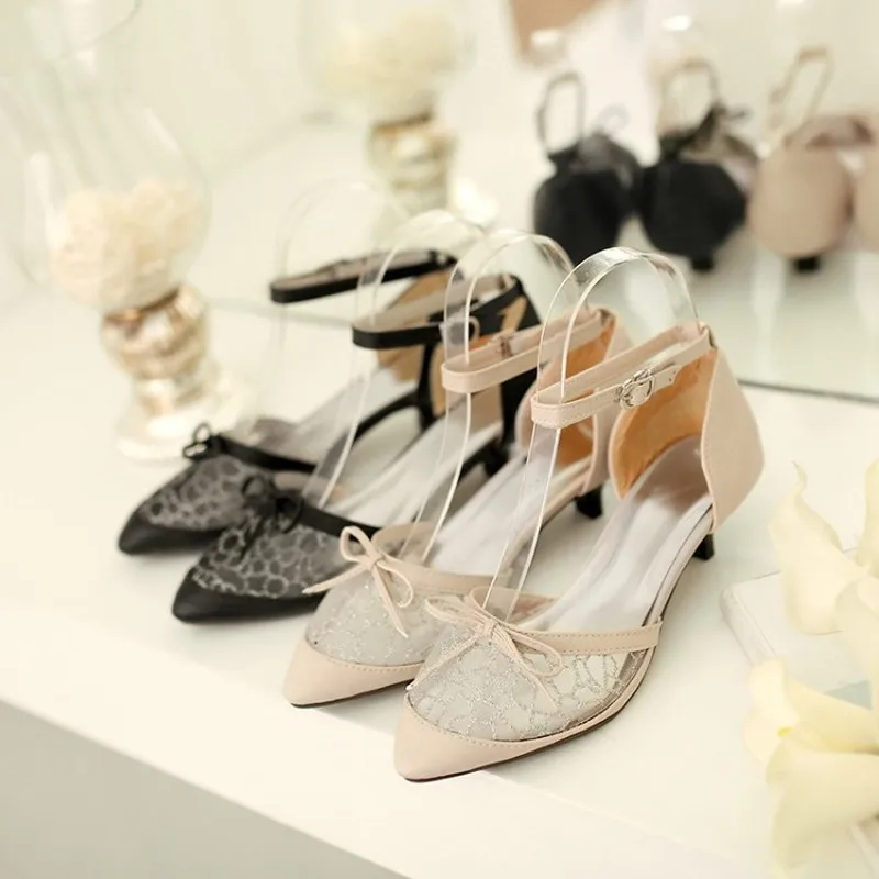 Womens D'orsay Kitten Heel Sandals Shoes Med Heel Shoes Stable Heel Pointed Toe Mesh Black Lace Beige Plus Size 46 Big
Womens D'orsay Kitten Heel Sandals Shoes Med Heel Shoes Stable Heel Pointed Toe Mesh Black Lace Beige Plus Size 46 Big