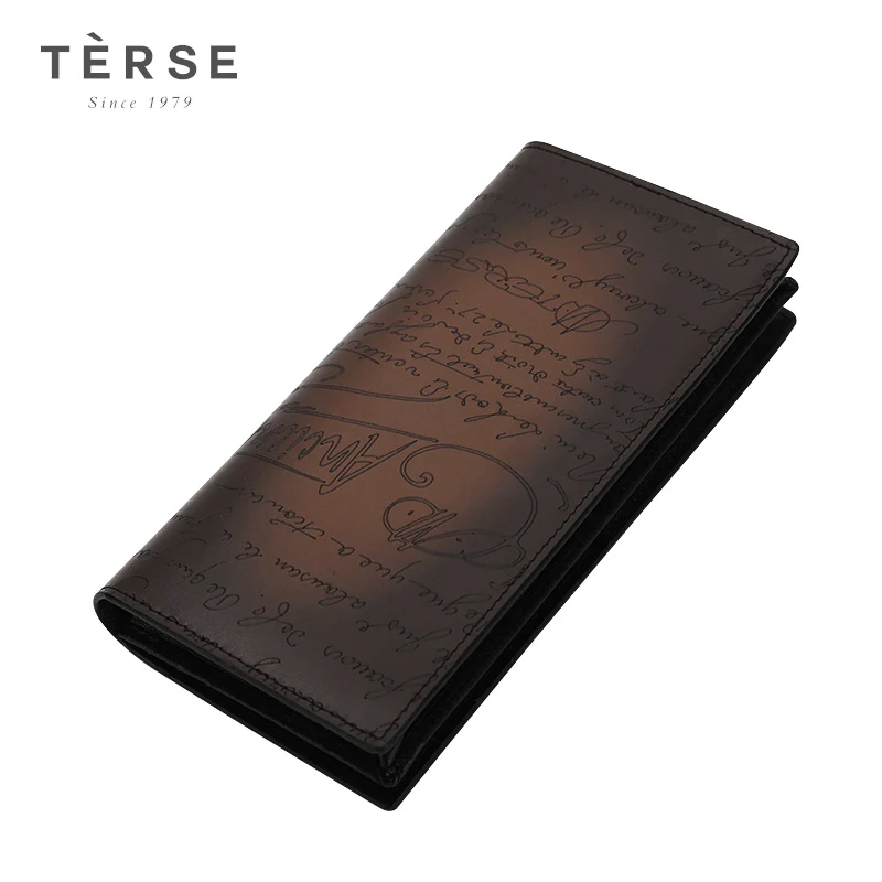

TERSE Men's Long Wallet Genuine Leather Clutches With more card pockets Fashion Vintage Wallet For Male DT0719-1&DT0412-1