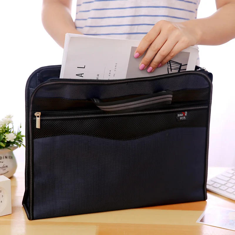 Portable Document Bag A4 Waterproof and Thickened Zipper Canvas Double-Layer Files Folder Office Briefcase Business Tute Filling
Portable Document Bag A4 Waterproof and Thickened Zipper Canvas Double-Layer Files Folder Office Briefcase Business Tute Filling