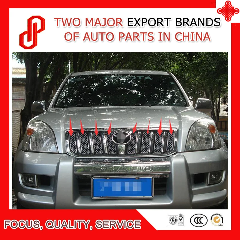 8 Pieces Stainless steel car front grille racing grills grill cover trim for Prado 2700 FJ120 2003 2004 2005 2006 07 2008 2009
8 Pieces Stainless steel car front grille racing grills grill cover trim for Prado 2700 FJ120 2003 2004 2005 2006 07 2008 2009
