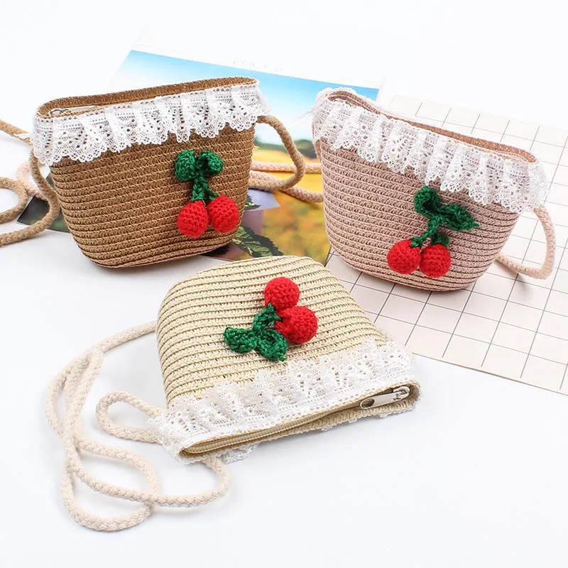 Fashion Summer Children Girls Shoulder Bag Cute Cherry Fruit Straw Messenger Bag Kids Keys Coin Purse Cute Princess Mini Handbag
Fashion Summer Children Girls Shoulder Bag Cute Cherry Fruit Straw Messenger Bag Kids Keys Coin Purse Cute Princess Mini Handbag