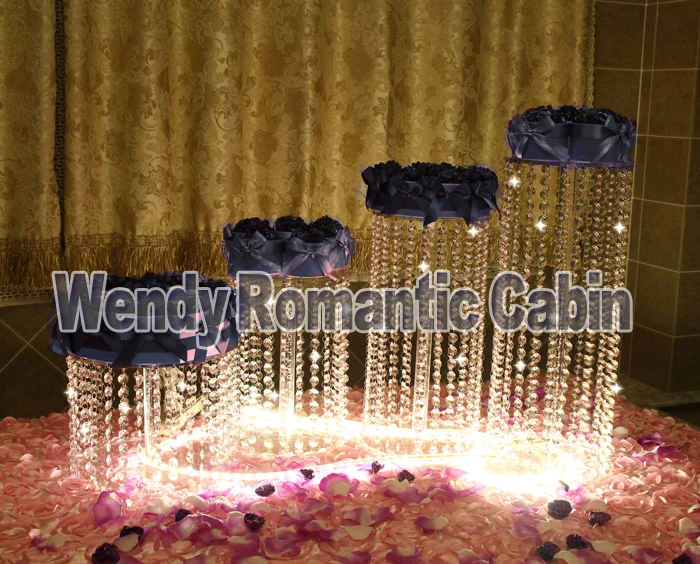 

4PCS/Lot Party Crystal Cake Stand -Wedding decoration-Bling Wedding Centerpiece- Wedding Cake Holder cupcake display