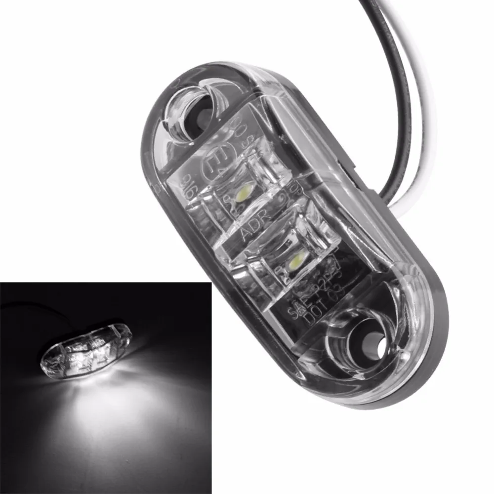 2х белый 2LED Боковой габаритный фонарь для автомобиля грузовика прицепа караван 10-32 в
2х белый 2LED Боковой габаритный фонарь для автомобиля грузовика прицепа караван 10-32 в