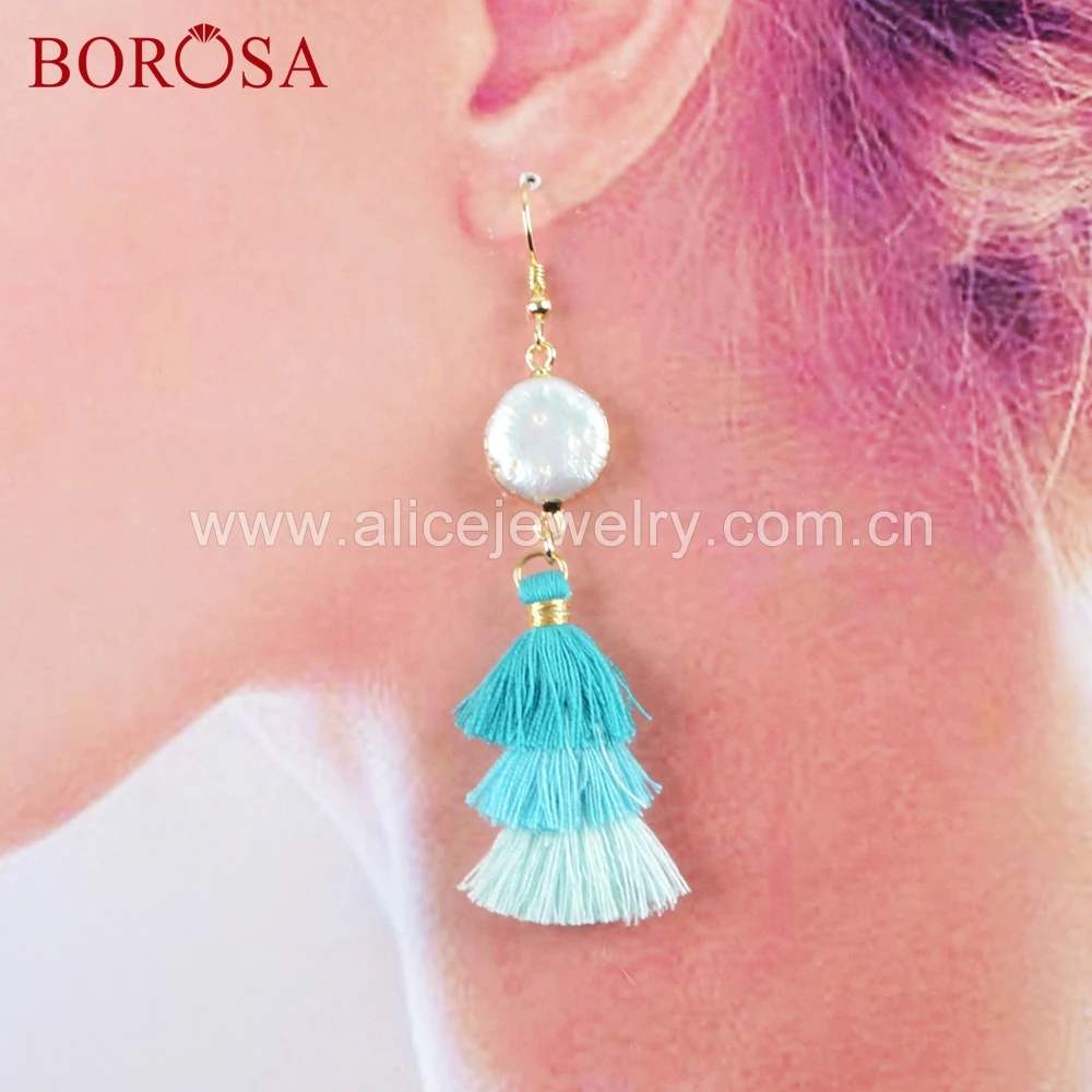 BOROSA 5/10Pairs Gold Color Natural Pearl Dangle Earrings with Mixed Colors Tassel Drop Earring Jewelry for Women/Ladies WX1051
BOROSA 5/10Pairs Gold Color Natural Pearl Dangle Earrings with Mixed Colors Tassel Drop Earring Jewelry for Women/Ladies WX1051