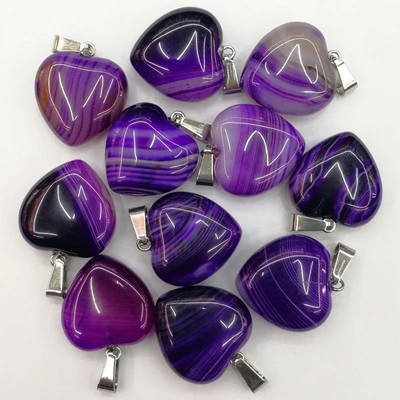 Fashion 12Pc/lot purple Striped onyx natural stone heart pendants for jewelry necklace making charm 20*10MM accessories
Fashion 12Pc/lot purple Striped onyx natural stone heart pendants for jewelry necklace making charm 20*10MM accessories
