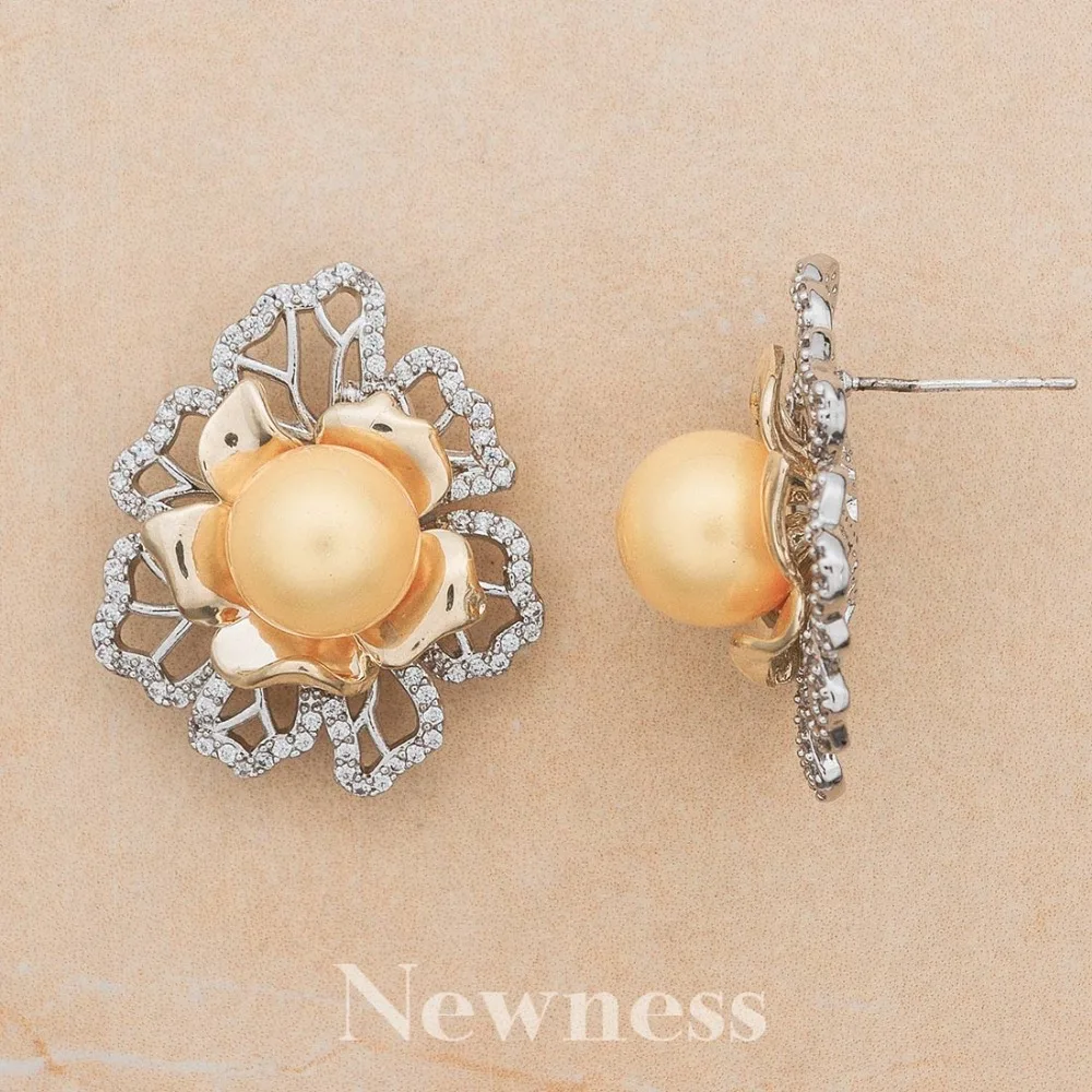 Newness Hot Fashion Butterfly knot Pearl Cubic Zirconia Crystal Earrings With Sliver Color For Women Gift
Newness Hot Fashion Butterfly knot Pearl Cubic Zirconia Crystal Earrings With Sliver Color For Women Gift