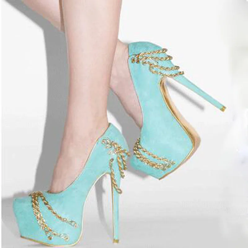 Sexy Fine Metallic Chains Tassel Covered Super High Heels Pumps Shoes Woman Faux Suede Platform Night Club Single Pump Big size
Sexy Fine Metallic Chains Tassel Covered Super High Heels Pumps Shoes Woman Faux Suede Platform Night Club Single Pump Big size