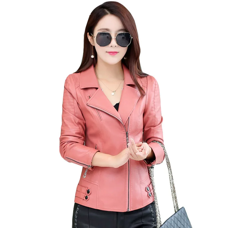 pink Black 2017 New Elegant Autumn Winter Leather Jackets Women's Short PU Leather slim Coats Ladies Motorcycle Outwear QH0852
pink Black 2017 New Elegant Autumn Winter Leather Jackets Women's Short PU Leather slim Coats Ladies Motorcycle Outwear QH0852