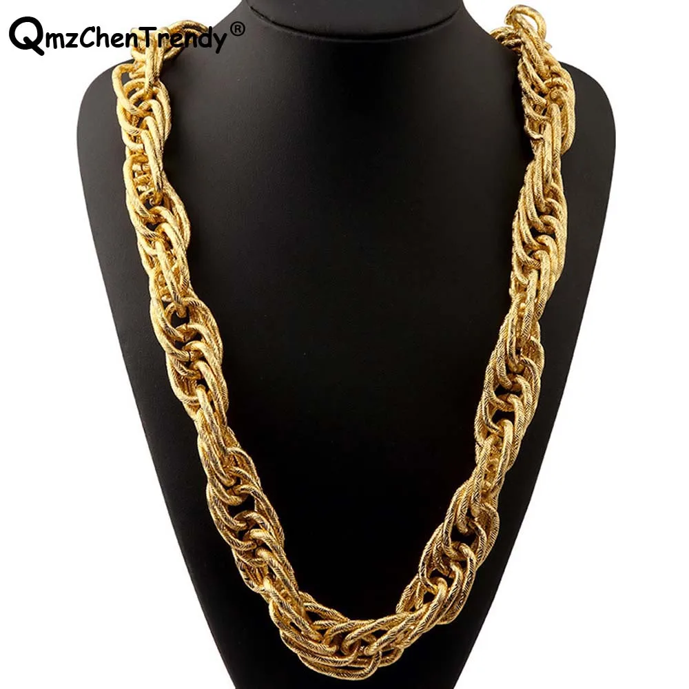 22mm Super Heavy Women Mens Gold Plated Twist Rope Chain Necklaces Bling Hip Hop Exaggerated Cool DJ Men Women Cool Jewelry
22mm Super Heavy Women Mens Gold Plated Twist Rope Chain Necklaces Bling Hip Hop Exaggerated Cool DJ Men Women Cool Jewelry