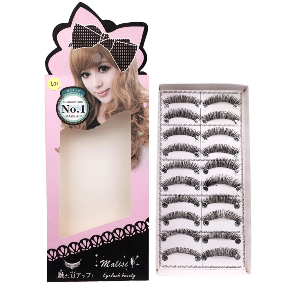 10 Pairs Long Natural Makeup Black Handmade Fake False Eyelashes Fashion
10 Pairs Long Natural Makeup Black Handmade Fake False Eyelashes Fashion