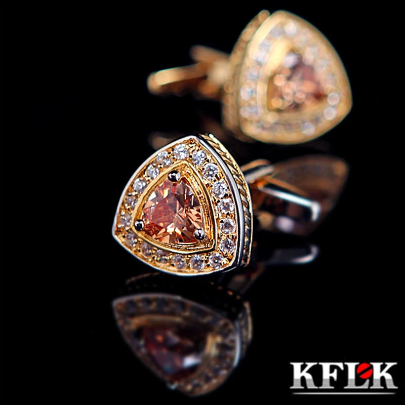 KFLK 2019 Роскошная популярная рубашка запонки для мужчин брендовые на пуговицах