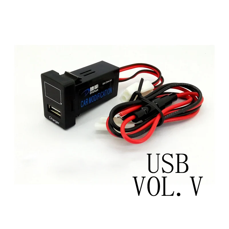 1 шт. USB Зарядное устройство автомобиля разъем Напряжение Дисплей Температура