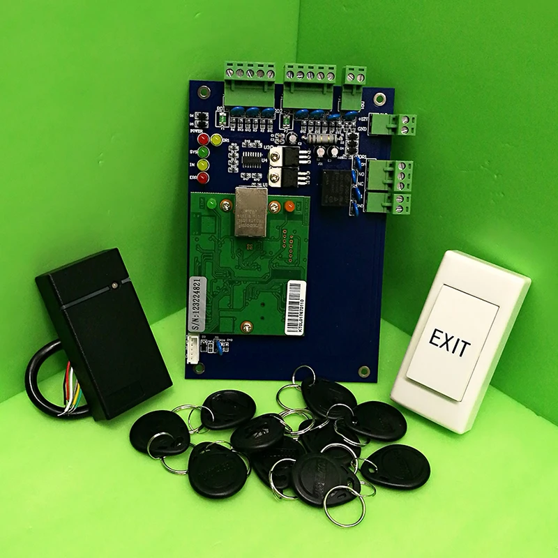 TCP/IP One Door RFID Access Control System Single Door Access Panel LAN Interface Access Controller+ Rfid Reader + eixt Button
TCP/IP One Door RFID Access Control System Single Door Access Panel LAN Interface Access Controller+ Rfid Reader + eixt Button