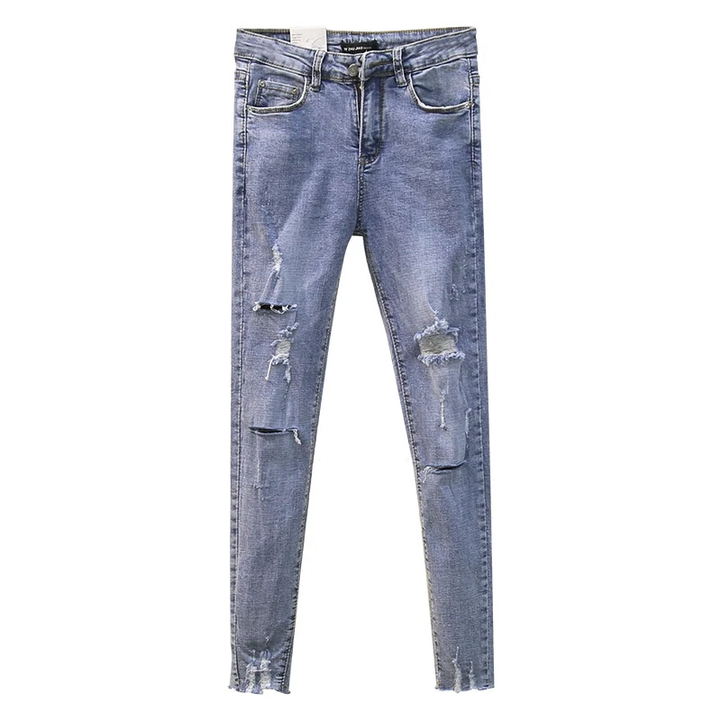 New summer jeans, version holes ins fire pants elastic thin jeans jeans tight little feet
New summer jeans, version holes ins fire pants elastic thin jeans jeans tight little feet