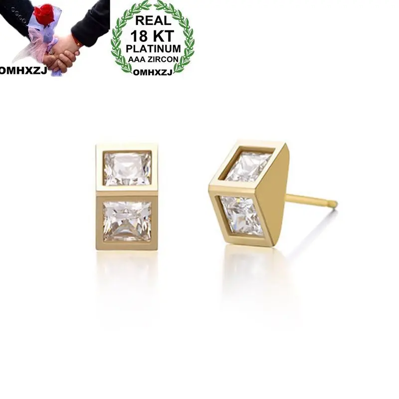 OMHXZJ Wholesale European Fashion Woman Girl Party Wedding Gift Triangle Zircon 18KT White Yellow Rose Gold Stud Earrings EA198
OMHXZJ Wholesale European Fashion Woman Girl Party Wedding Gift Triangle Zircon 18KT White Yellow Rose Gold Stud Earrings EA198