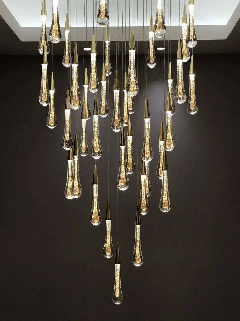 Gold Water drop Crystal Creative Pendant Light European-style Luxury LED Lamps Moderm Glass Indoor Lighting Restaurant
Gold Water drop Crystal Creative Pendant Light European-style Luxury LED Lamps Moderm Glass Indoor Lighting Restaurant