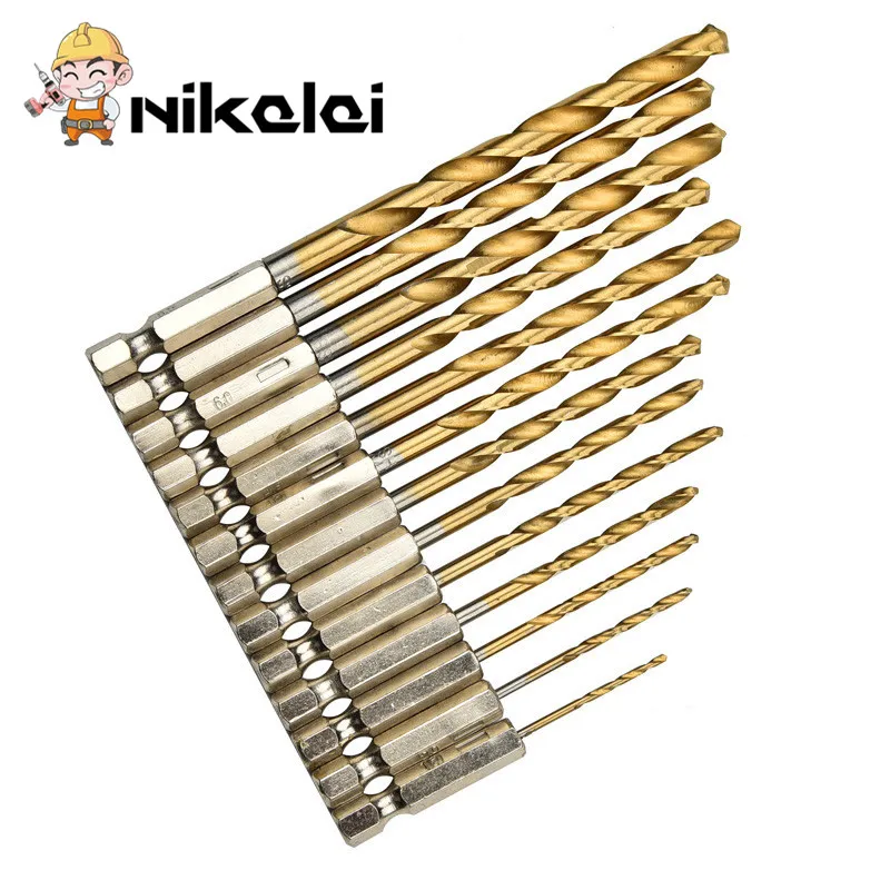 NEW 13PC HSS Drill Bit for Metal Titanium Coated Twist Drill Set with 1/4" Hex Shank
NEW 13PC HSS Drill Bit for Metal Titanium Coated Twist Drill Set with 1/4" Hex Shank