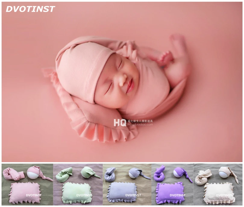Dvotinst Newborn Photography Props for Baby Soft Hat+Posing Pillow+Wraps Set Fotografia Accessories Studio Shooting Photo Props
Dvotinst Newborn Photography Props for Baby Soft Hat+Posing Pillow+Wraps Set Fotografia Accessories Studio Shooting Photo Props