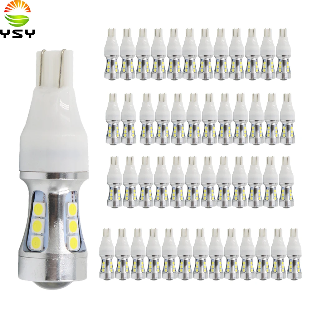YSY 50pcs T10 Led Bulb Interior Emitter 921 912 W16W Car lamp External Auto Lights 15-SMD 3030 White
YSY 50pcs T10 Led Bulb Interior Emitter 921 912 W16W Car lamp External Auto Lights 15-SMD 3030 White