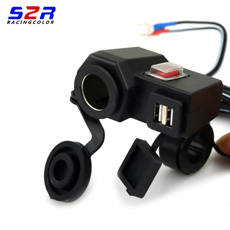 12-24V Waterproof Motorcycle Handlebar Cigarette Lighter Power Adapter Motorbike Mobile GPS Charger 5V/2.1A Dual USB Socket
12-24V Waterproof Motorcycle Handlebar Cigarette Lighter Power Adapter Motorbike Mobile GPS Charger 5V/2.1A Dual USB Socket