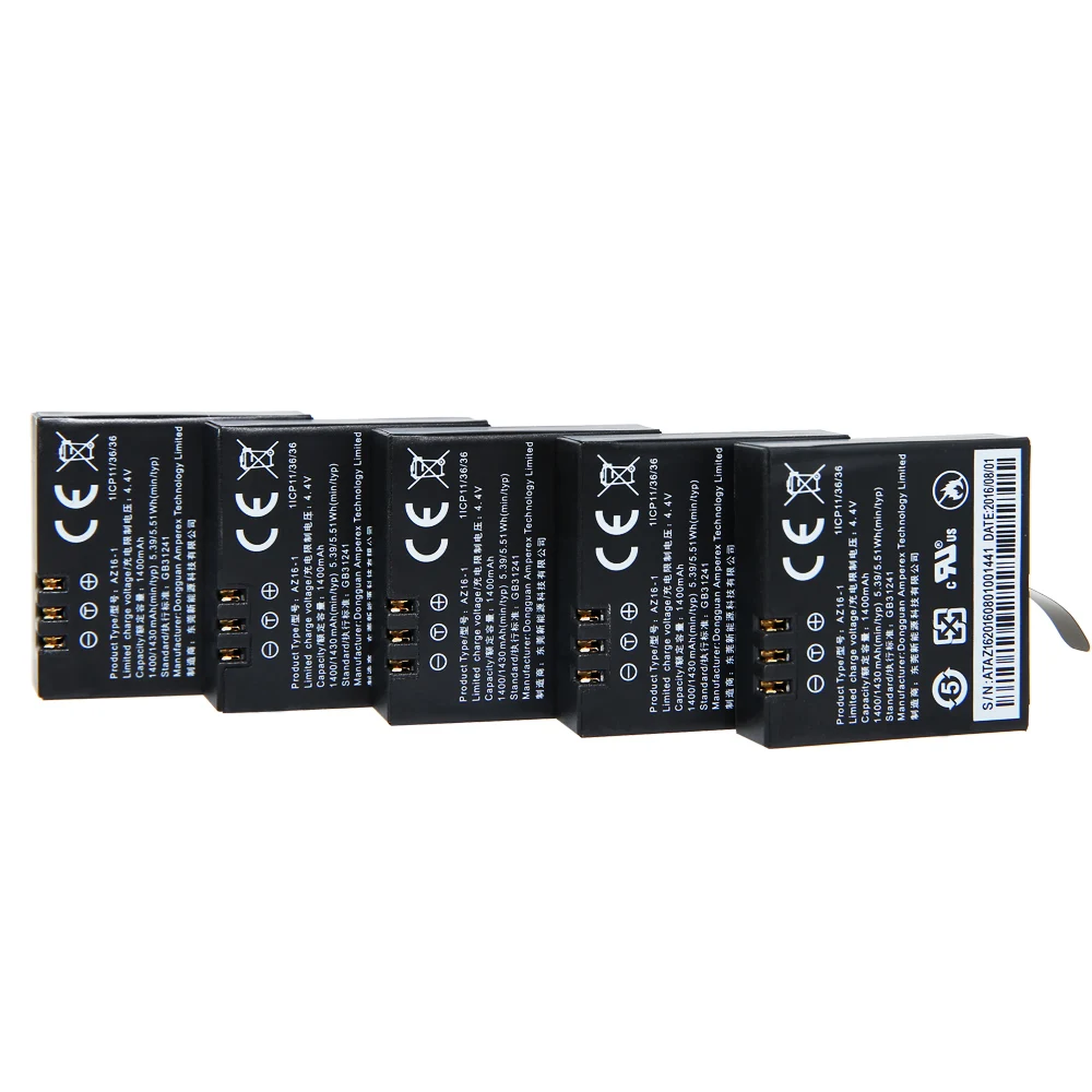 wholesale 5 Pcs AZ16-1 bateria for Xiaomi Yi II 4K battery Akku For XiaoYi II 4K Xiaomi Yi 2 4k action camera Accessories
wholesale 5 Pcs AZ16-1 bateria for Xiaomi Yi II 4K battery Akku For XiaoYi II 4K Xiaomi Yi 2 4k action camera Accessories