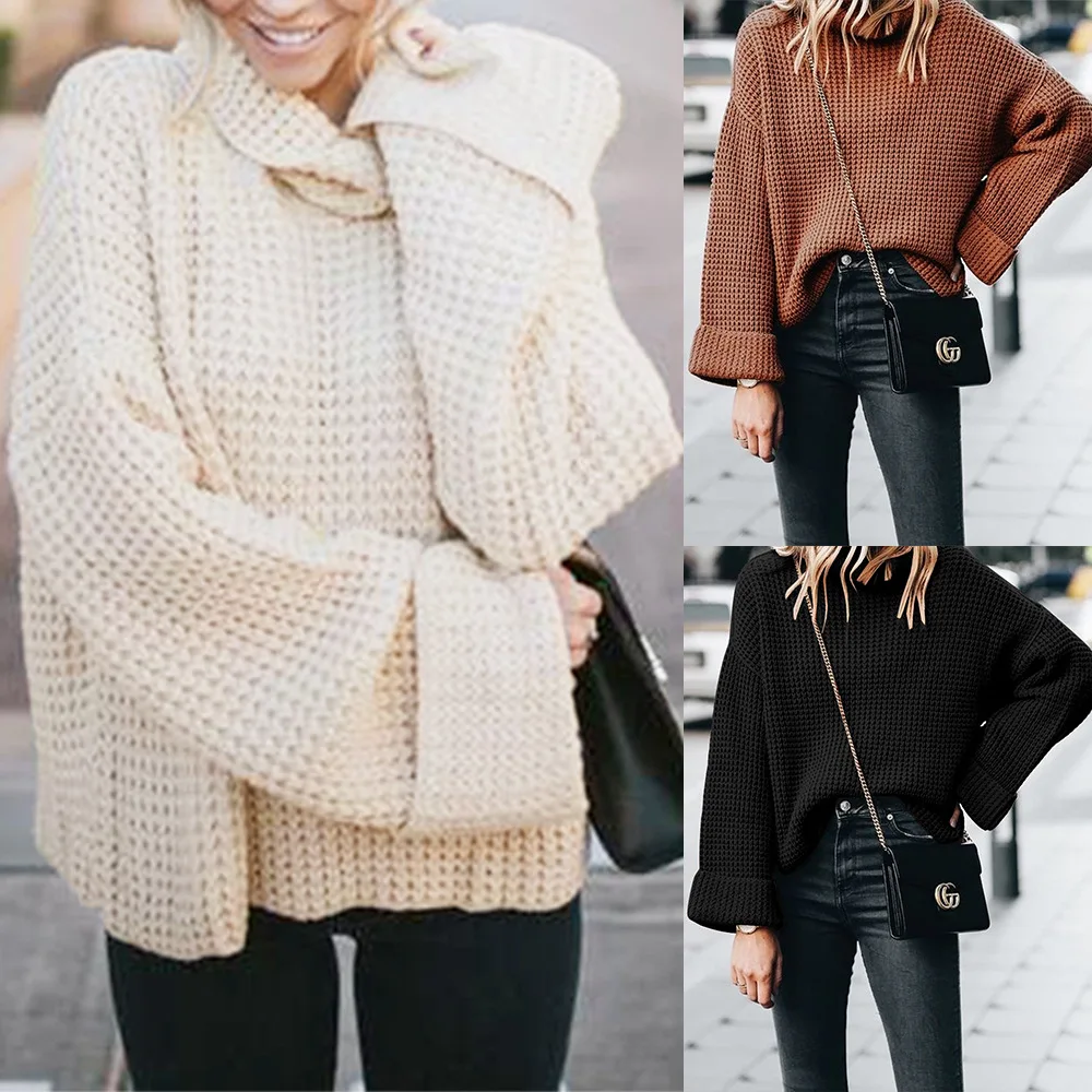 S-L long sleeve turtleneck tops sweater loose casual leisure sweater autumn winter pure color sweater
S-L long sleeve turtleneck tops sweater loose casual leisure sweater autumn winter pure color sweater