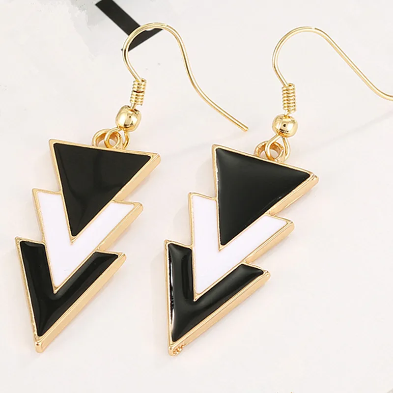 G. YCX геометрические треугольные капельные масляные серьги Femme преувеличенные