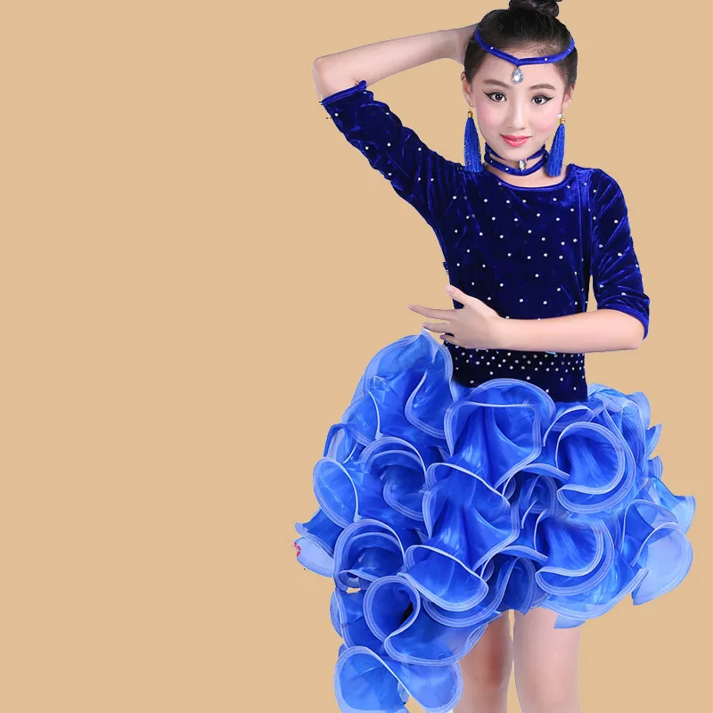 Children Kids Gymnastics Latin Dancewear Competition Dancing Clothing Velvet Dance Costumes Child Latin Dance Dress for Girl
Children Kids Gymnastics Latin Dancewear Competition Dancing Clothing Velvet Dance Costumes Child Latin Dance Dress for Girl